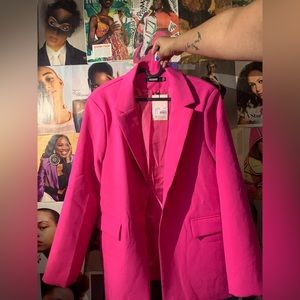 Pink Missguided oversized blazer
